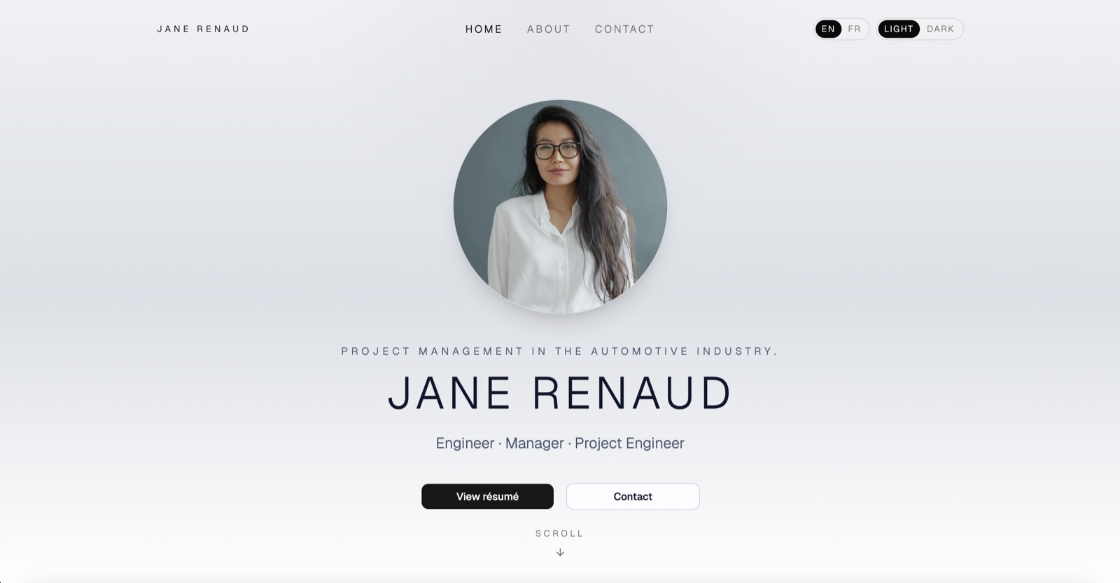 Reusable Executive Portfolio SPA main image